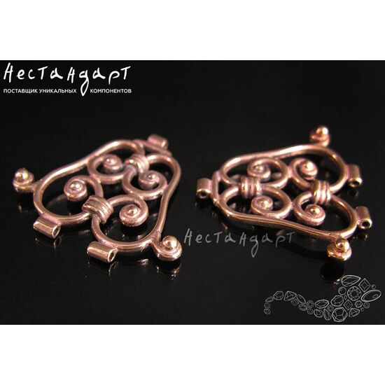 Коннектор Ornament Patina Copper 23х25 мм, изображение 3
