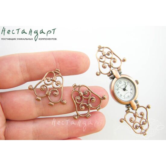 Коннектор Ornament Patina Copper 23х25 мм, изображение 4