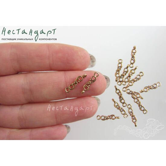 Коннектор Chain Patina Copper 15х3,5 мм, изображение 3