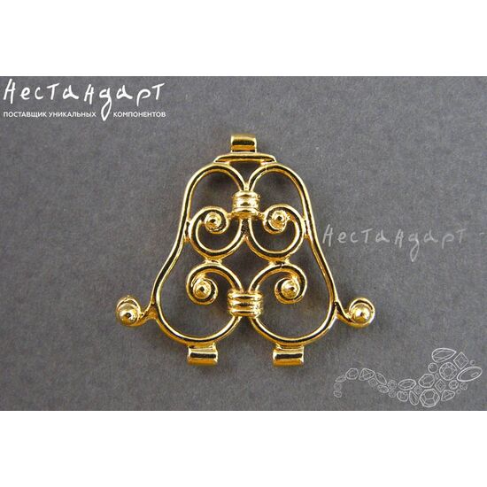 Коннектор Ornament Gold Plated 23х25 мм, изображение 2