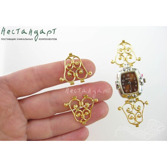 Коннектор Ornament Gold Plated 23х25 мм, изображение 3