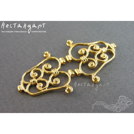 Коннектор Ornament Gold Plated 23х25 мм, изображение 4