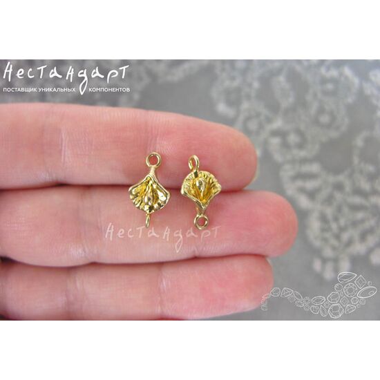 Коннектор Pearl латунь 15х8 мм, изображение 2