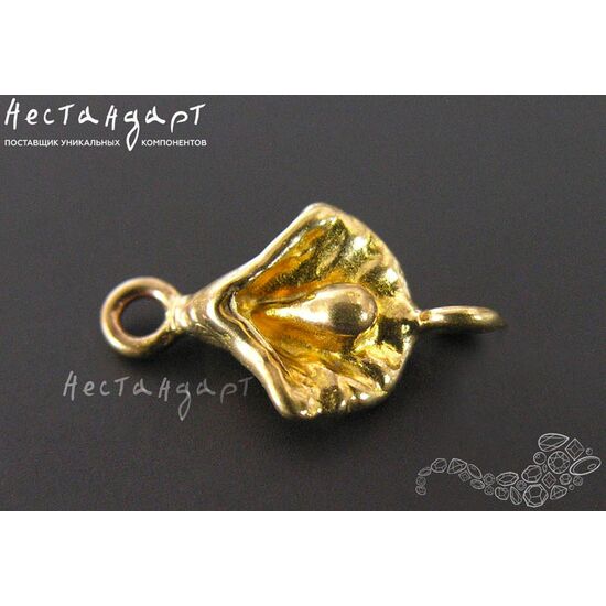 Коннектор Pearl латунь 15х8 мм, изображение 3