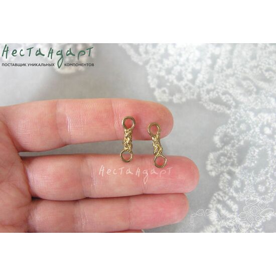 Коннектор Celtic Knot латунь 18х5 мм, изображение 2