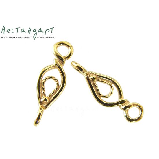 Коннектор Filigree Links Gold Plated 17х6 мм