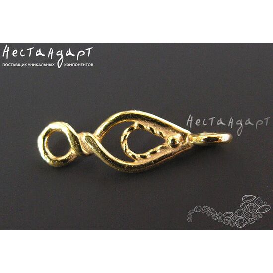 Коннектор Filigree Links Gold Plated 17х6 мм, изображение 2