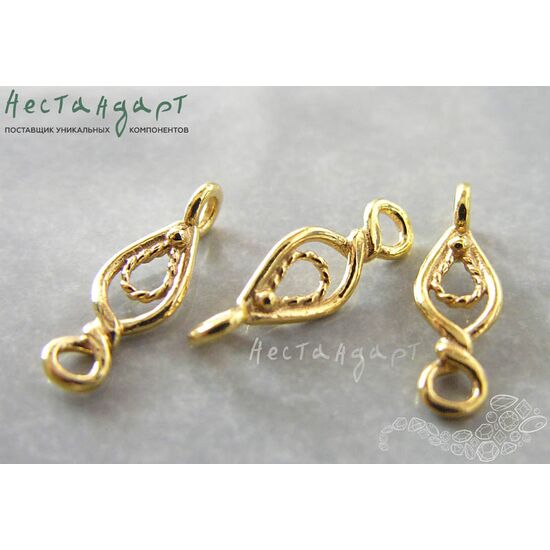 Коннектор Filigree Links Gold Plated 17х6 мм, изображение 3