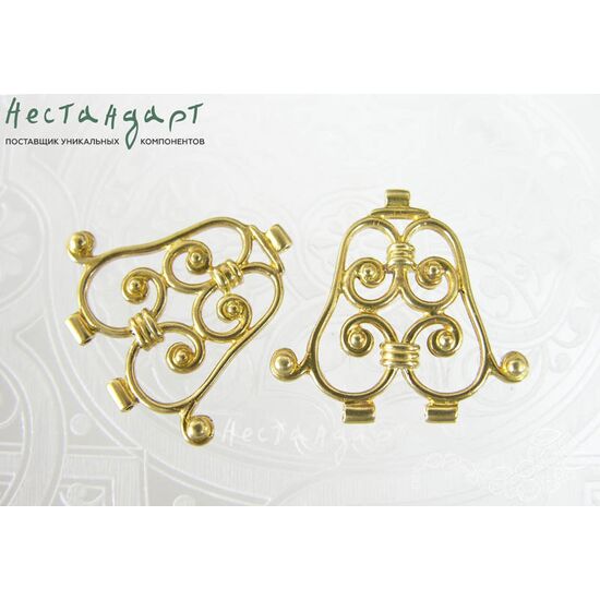 Коннектор Ornament латунь 23х25 мм, изображение 2