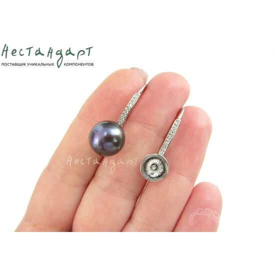 Швензы со штифтом Beauty Rhodium Plated 27 мм (пара), изображение 2