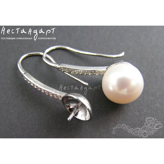 Швензы со штифтом Beauty Rhodium Plated 27 мм (пара), изображение 3