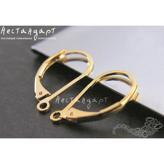 Швензы с французским замком French Loop латунь 17х10 мм (пара), изображение 4
