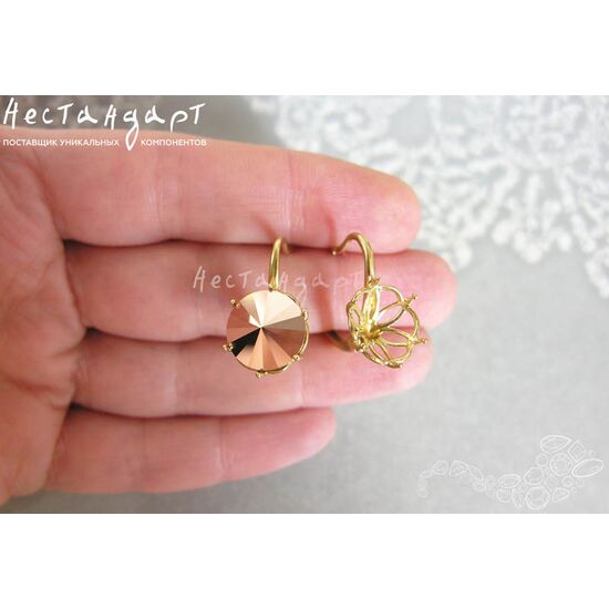 Швензы с сеттингом Grasp латунь 23х12 мм (пара), изображение 2