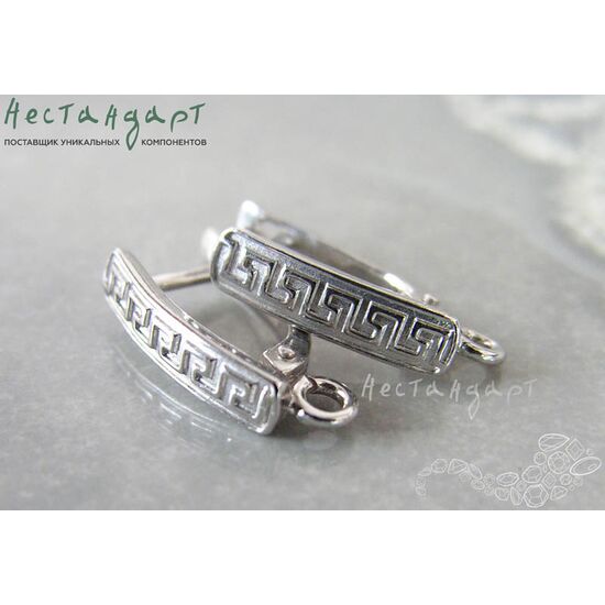 Швензы Meander Sterling Silver 17х6 мм (пара), изображение 2
