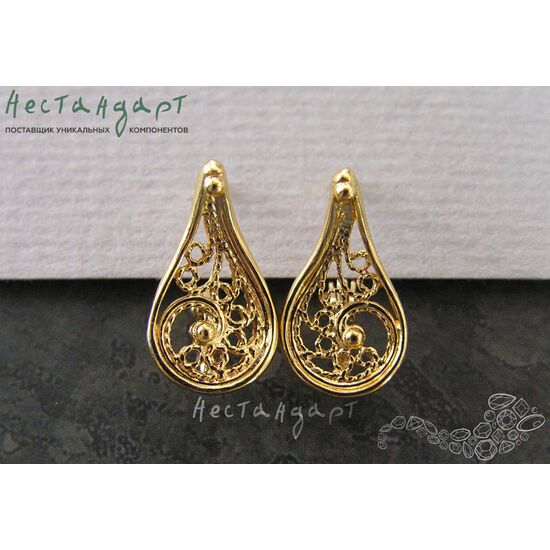 Швензы Oriental Gold Plated 18х10 мм (пара), изображение 2