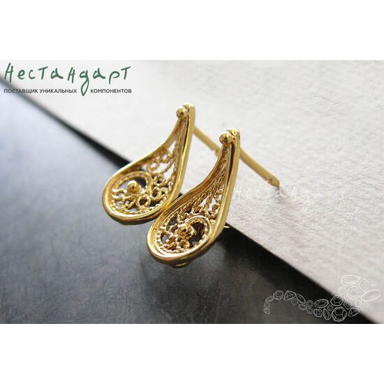 Швензы Oriental Gold Plated 18х10 мм (пара), изображение 4