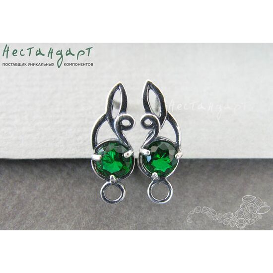 Швензы Emerald Pastorale Silver Plated 18х7 мм (пара)