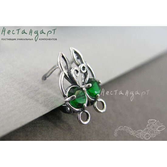 Швензы Emerald Pastorale Silver Plated 18х7 мм (пара), изображение 2