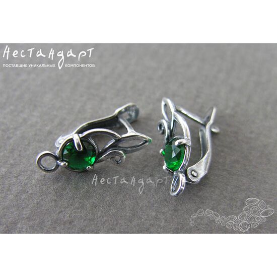 Швензы Emerald Pastorale Silver Plated 18х7 мм (пара), изображение 4