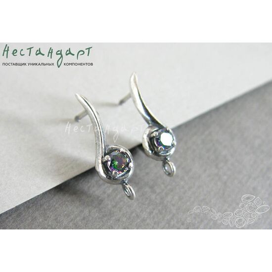 Швензы Melody Mystic Silver Plated 22х7 мм (пара), изображение 2