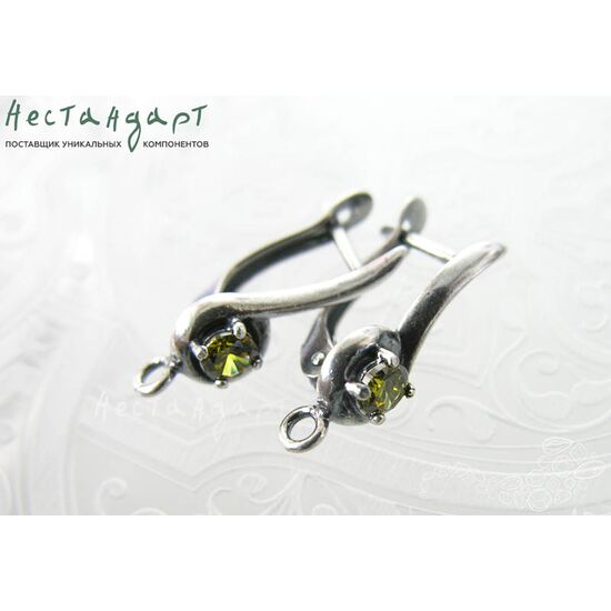 Швензы Melody Olive Silver Plated 22х7 мм (пара), изображение 3