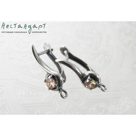 Швензы Melody Champagne Silver Plated 22х7 мм (пара)