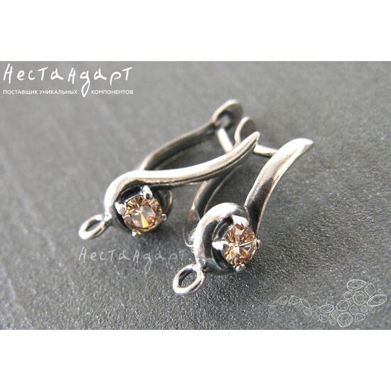 Швензы Melody Champagne Silver Plated 22х7 мм (пара), изображение 3