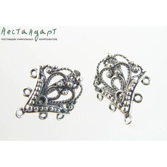 Швензы Diadem Five Loops Silver Plated 22х18 мм (пара), изображение 4