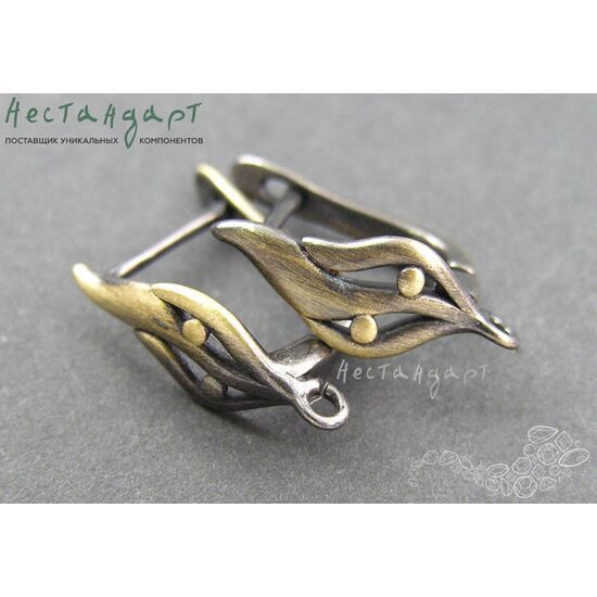 Швензы Forest Flower Lacquer Bronze 18х7 мм (пара), изображение 3