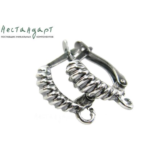 Швензы Twisted Silver Plated 17х5 мм (пара)