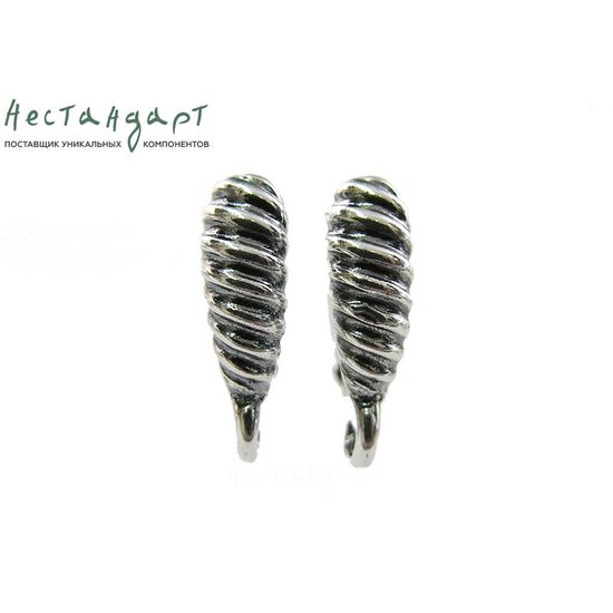 Швензы Twisted Silver Plated 17х5 мм (пара), изображение 4