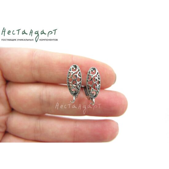 Швензы Grace Silver Plated 18х7 мм (пара), изображение 2