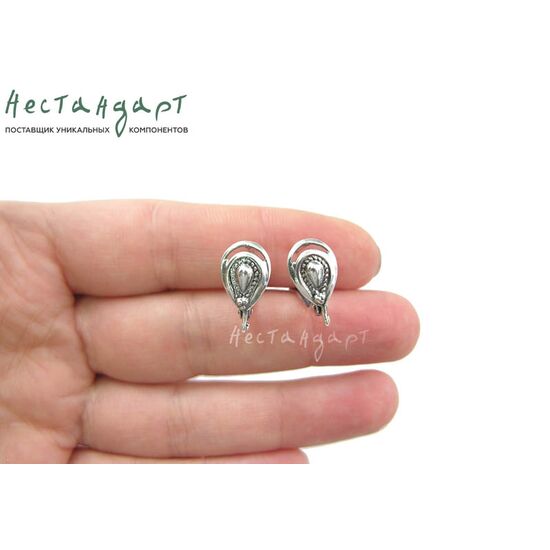 Швензы Precious Drop Silver Plated 17х9 мм (пара), изображение 2