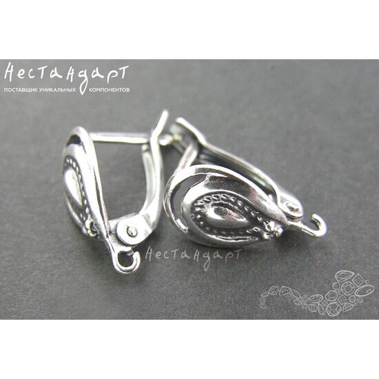 Швензы Precious Drop Silver Plated 17х9 мм (пара), изображение 3