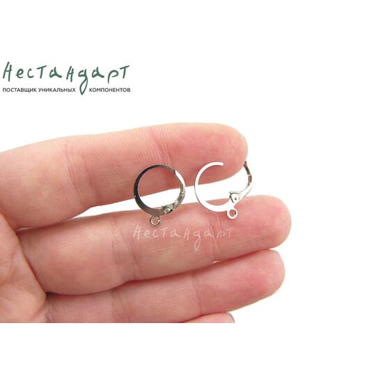 Швензы Mini Ring Silver Tone 14х12 мм (пара), изображение 2