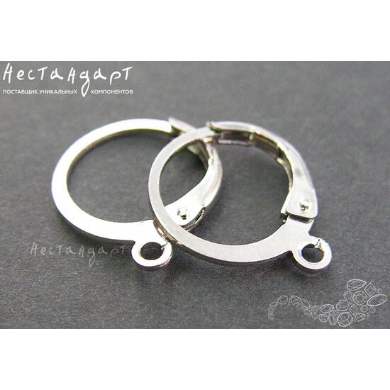 Швензы Mini Ring Silver Tone 14х12 мм (пара), изображение 3