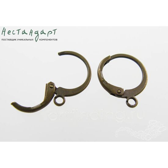 Швензы Flat Ring Antique Bronze 14х12 мм (пара)