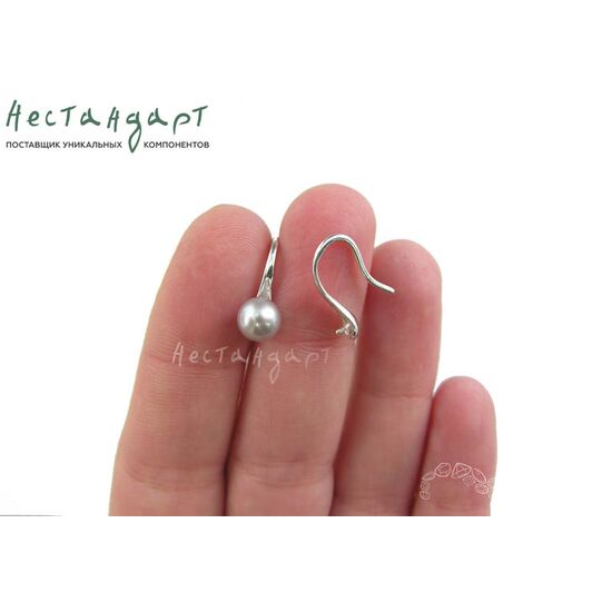 Швензы со штифтом Spoon Sterling Silver 15х4 мм (пара), изображение 2