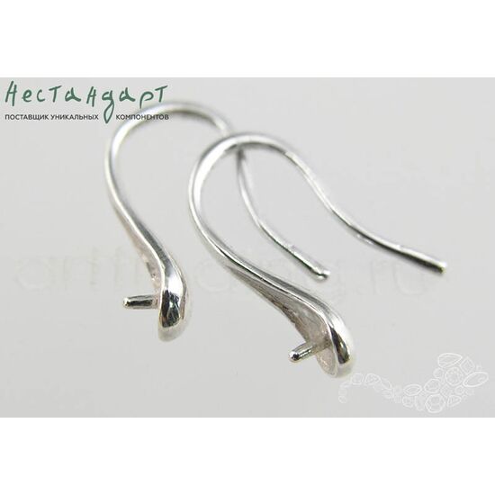 Швензы со штифтом Spoon Sterling Silver 15х4 мм (пара), изображение 4