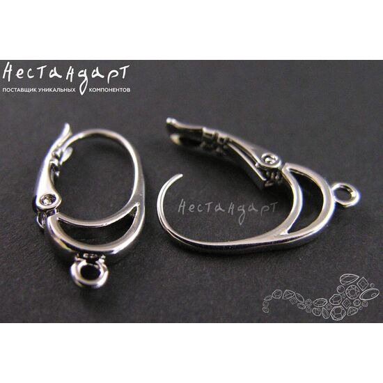 Швензы Manhattan Rhodium Plated 20х11 мм (пара), изображение 3