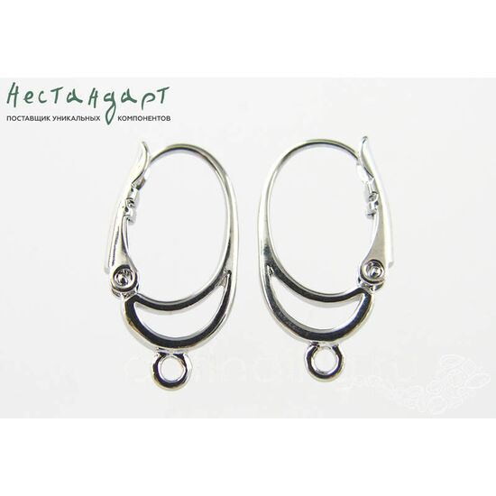 Швензы Manhattan Rhodium Plated 20х11 мм (пара), изображение 4