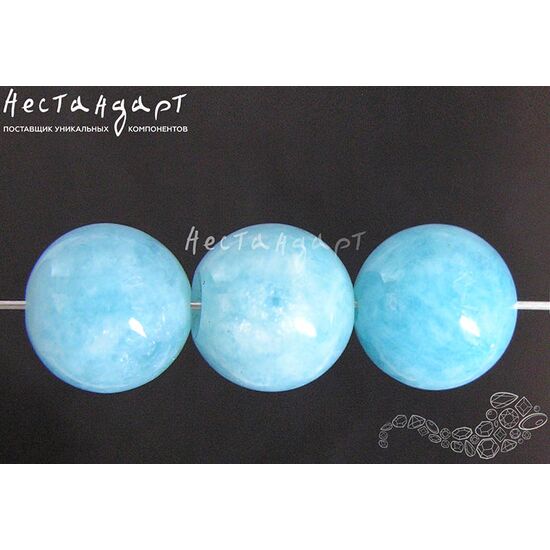 Берилл-аквамарин натуральный 10 мм, изображение 2