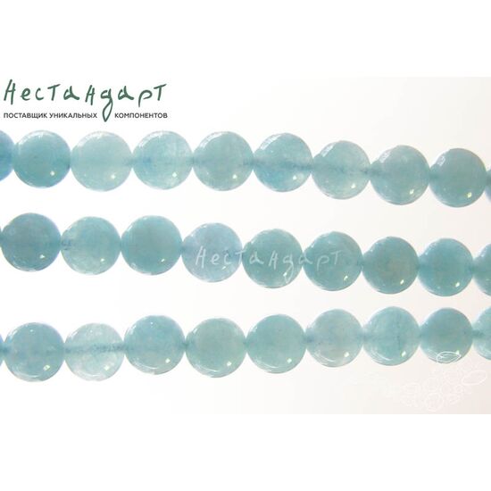 Берилл-аквамарин натуральный Smooth Ball 8,5 мм (уп.10 шт.), изображение 3