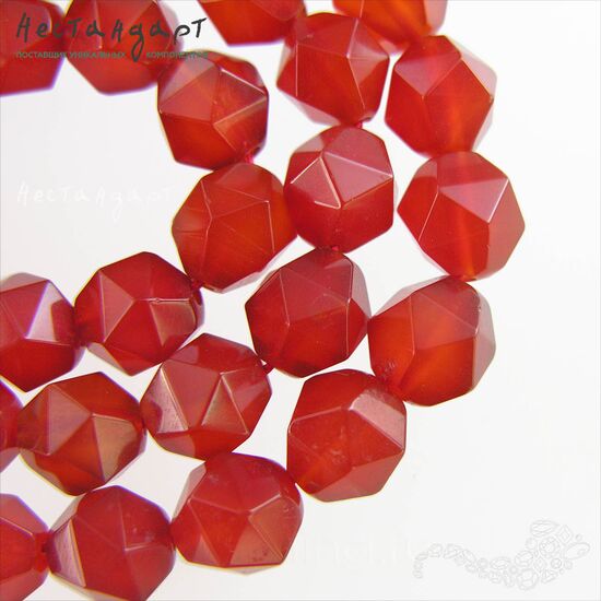 Сердолик натуральный Geometric 10 мм