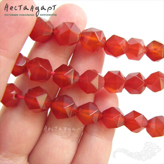 Сердолик натуральный Geometric 10 мм, изображение 3