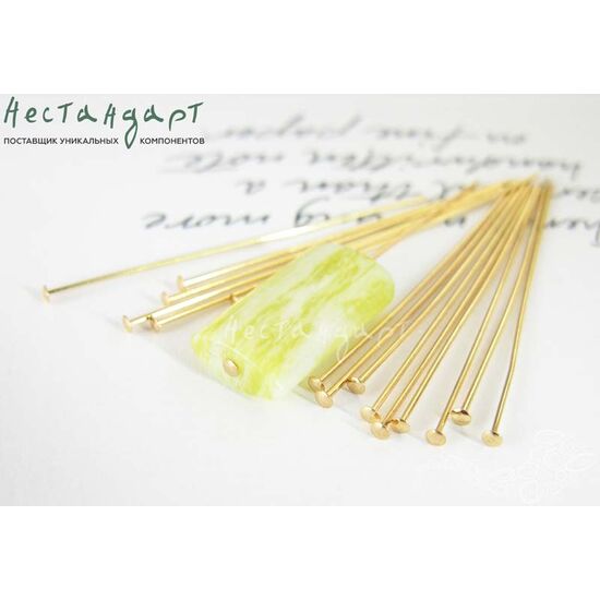 Пин со шляпкой Gold Plated 50х0,7 мм (уп. 9 шт), изображение 2