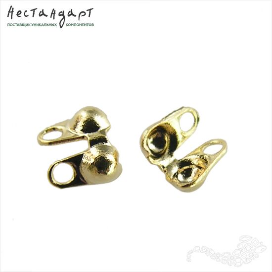 Каллот для узла Gold Plated 2 мм (уп. 10 шт.)