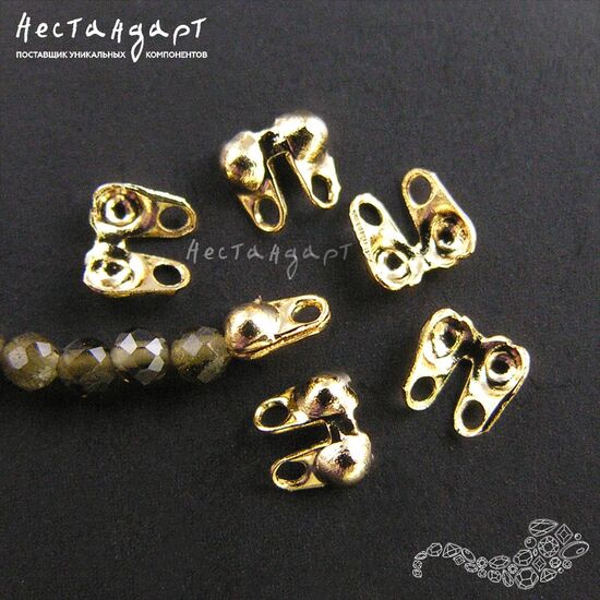 Каллот для узла Gold Plated 2 мм (уп. 10 шт.), изображение 3
