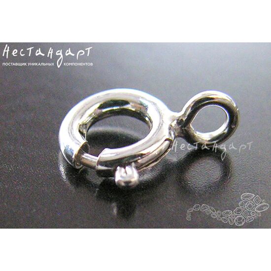 Замок-кольцо Шпрингельный Sterling Silver 7 мм, изображение 3
