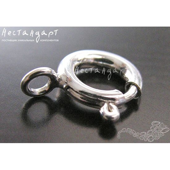 Замок-кольцо Шпрингельный Sterling Silver 10 мм, изображение 2